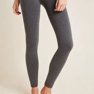 ANTHROPOLOGIE fleece basic leggings grey comfy